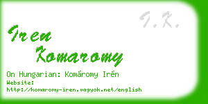 iren komaromy business card